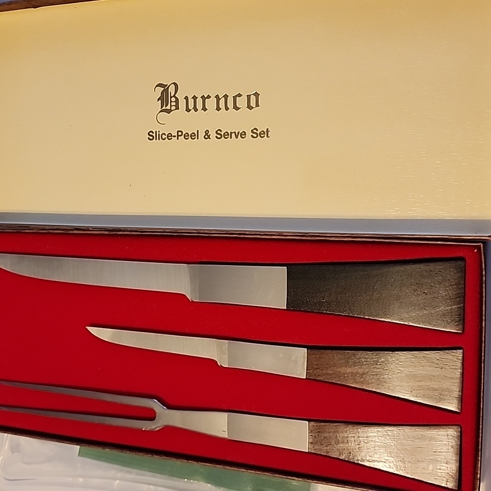 Burnco Slice-Peel & Serve Knife and Fork Set